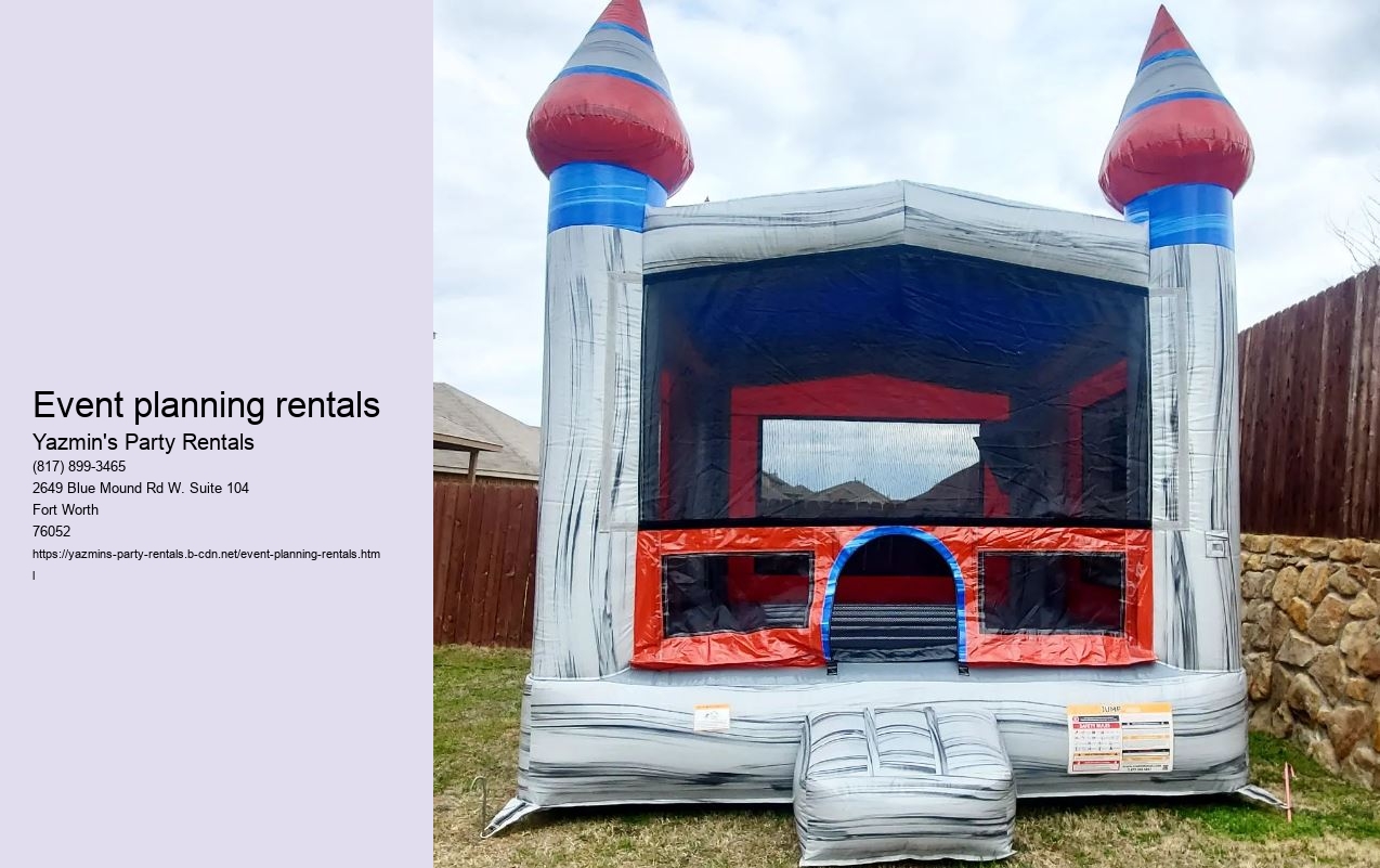 Event planning rentals