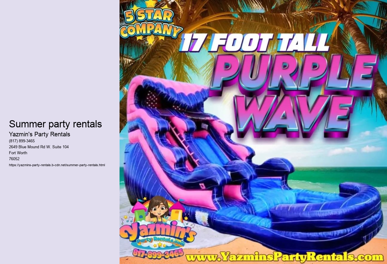 Summer party rentals 